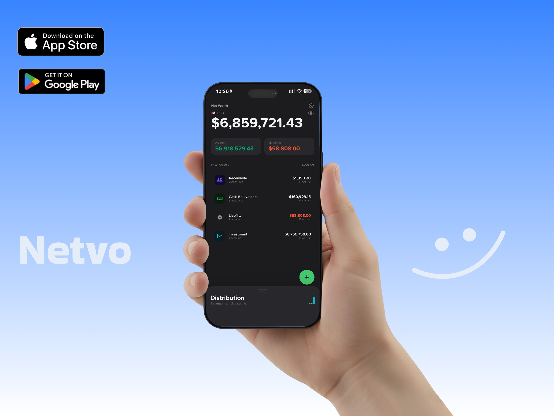 Netvo App – Net Worth Tracker for iOS & Android